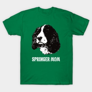 Springer Mom Springer Spaniel Design T-Shirt